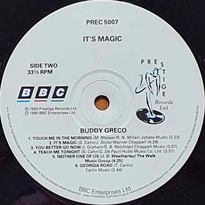 PREC 5007 It's magic Buddy Greco from the BBC records and Tapes library Label